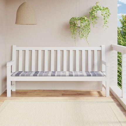 Bänkdyna för trädgården grårutig 200x50x4 cm oxfordtyg
