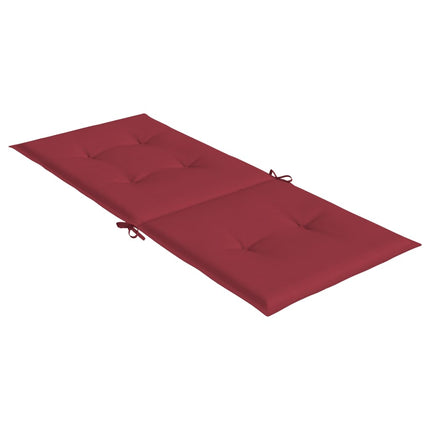 Stolsdynor 4 st vinröd 120x50x3 cm tyg
