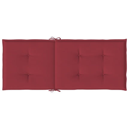 Stolsdynor 4 st vinröd 120x50x3 cm tyg