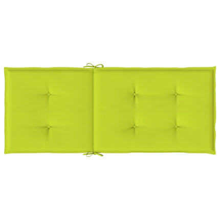 Stolsdynor 4 st ljusgrön 120x50x3 cm tyg