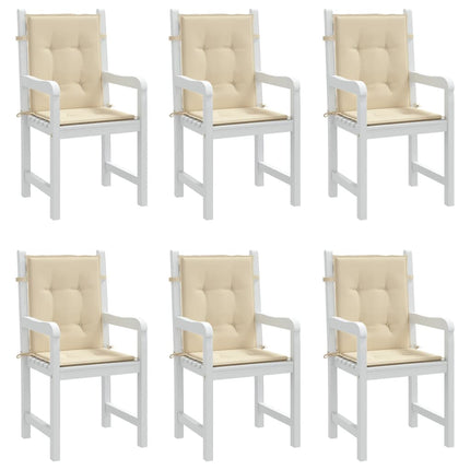 Stolsdynor 6 st beige 100x50x3 cm oxfordtyg