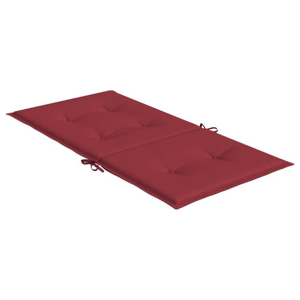 Stolsdynor 2 st vinröd 100x50x3 cm oxfordtyg