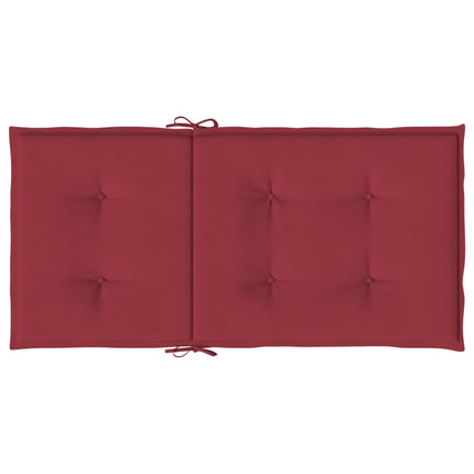 Stolsdynor 2 st vinröd 100x50x3 cm oxfordtyg