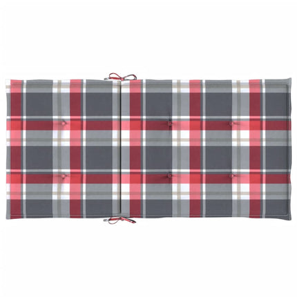 Stolsdynor 2 st rödrutig 100x50x3 cm oxfordtyg