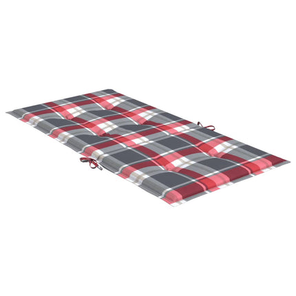 Stolsdynor 4 st rödrutig 100x50x3 cm oxfordtyg