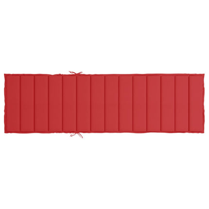 Solsängsdyna röd 200x50x3 cm oxfordtyg