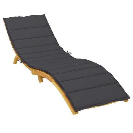 Solsängsdyna svart 200x60x3 cm oxfordtyg