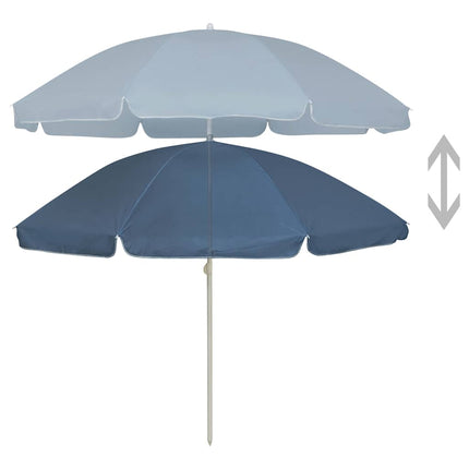 Strandparasoll blå 240 cm
