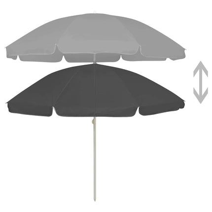 Strandparasoll antracit 240 cm
