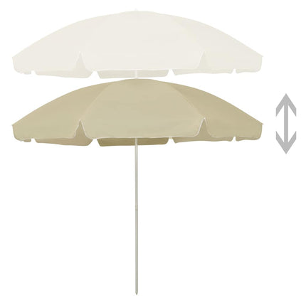 Strandparasoll sandgul 300 cm