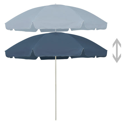 Strandparasoll blå 300 cm
