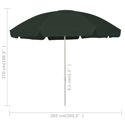 Strandparasoll Hawaii grön 300 cm