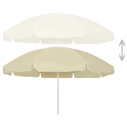 Strandparasoll sandgul 240 cm