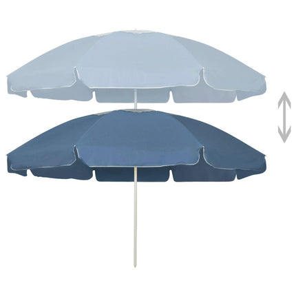 Strandparasoll blå 240 cm