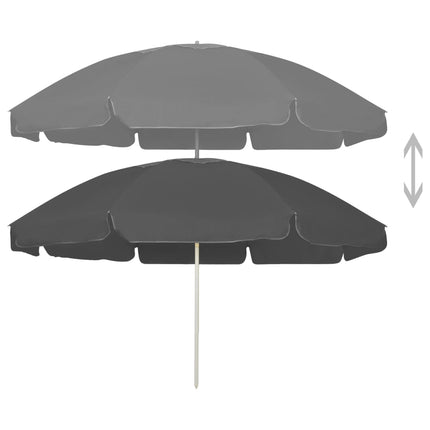 Strandparasoll antracit 240 cm