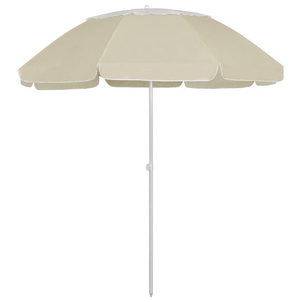 Strandparasoll sandgul 300 cm