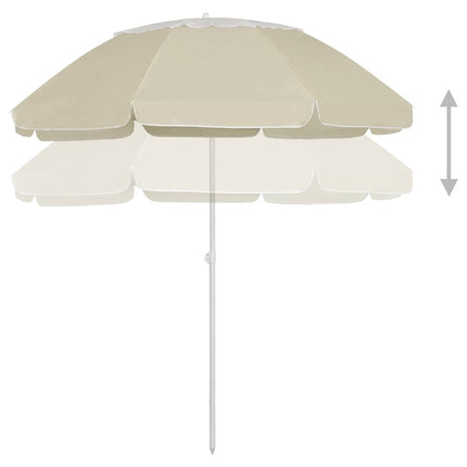Strandparasoll sandgul 300 cm