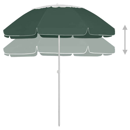 Strandparasoll grön 300 cm