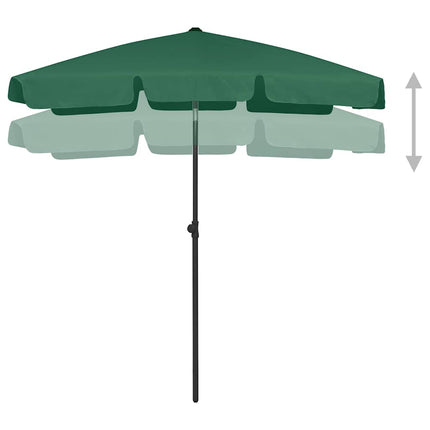 Strandparasoll grön 180x120 cm