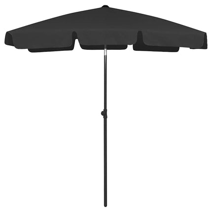 Strandparasoll svart 180x120 cm