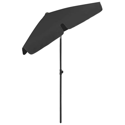 Strandparasoll svart 180x120 cm