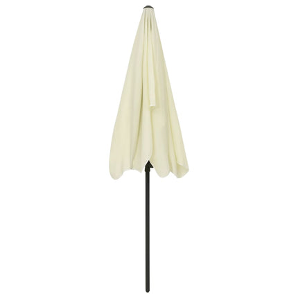 Strandparasoll sandgul 200x125 cm
