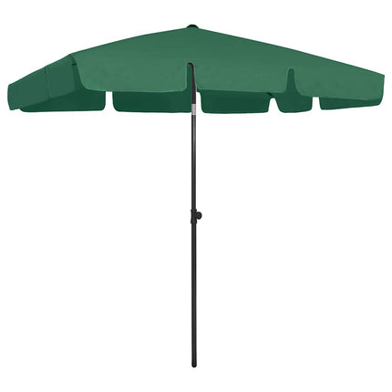 Strandparasoll grön 200x125 cm