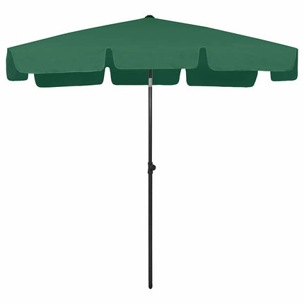 Strandparasoll grön 200x125 cm
