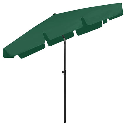 Strandparasoll grön 200x125 cm