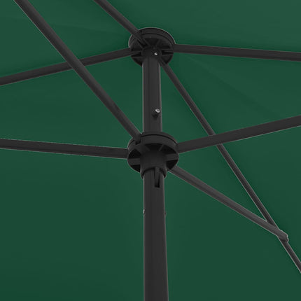 Strandparasoll grön 200x125 cm