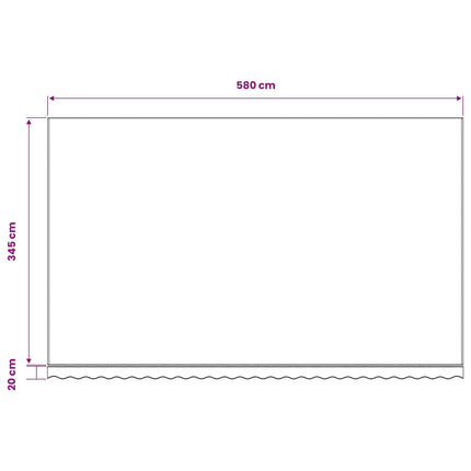 Ersättningstyg för markis gul och vit 600x350 cm polyester