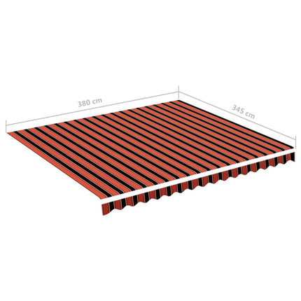 Markisväv orange och brun 4x3,5 m