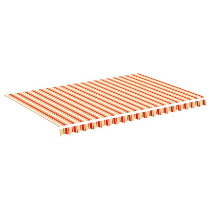 Ersättningstyg för markis gul och orange 450x300 cm polyester