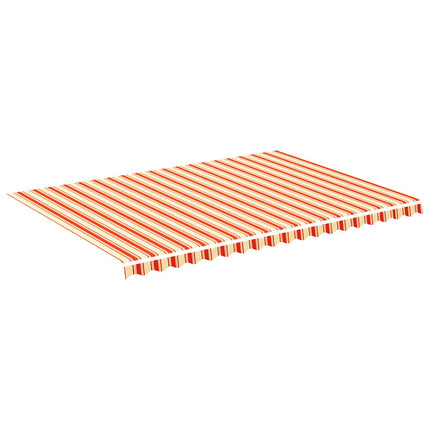 Ersättningstyg för markis gul och orange 500x350 cm polyester