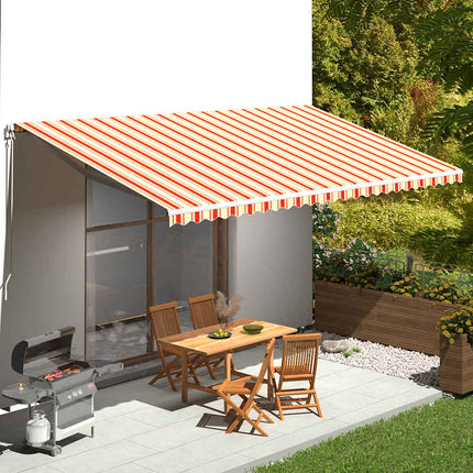 Markisväv gul och orange 6x3 m