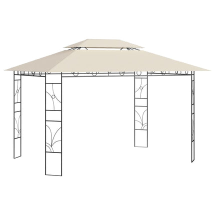 Paviljong 4x3x2,7 m gräddvit 160 g/m²