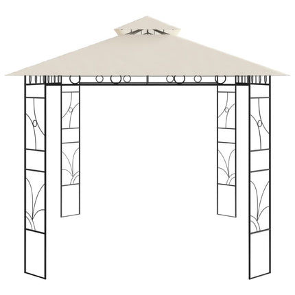 Paviljong 4x3x2,7 m gräddvit 160 g/m²
