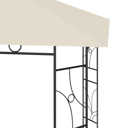 Paviljong 4x3x2,7 m gräddvit 160 g/m²