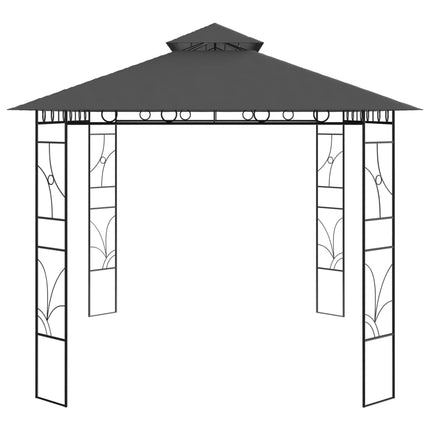 Paviljong 4x3x2,7 m antracit 160 g/m²