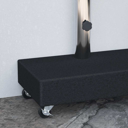 Parasollfot svart 45x25x8 cm granit
