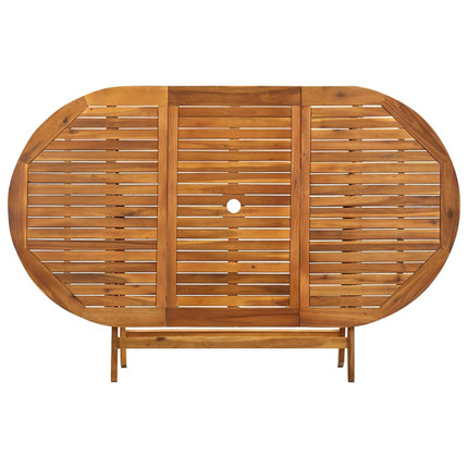 Hopfällbart trädgårdsbord 160x85x75 cm massivt akaciaträ