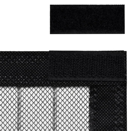 Insektsdraperier 2 st med magneter svart 200x80 cm