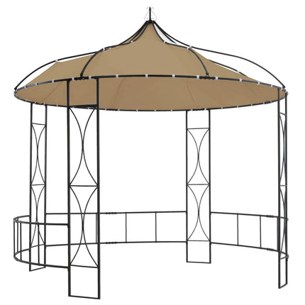Paviljong 300x290 cm taupe rund