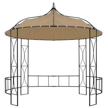 Paviljong 300x290 cm taupe rund