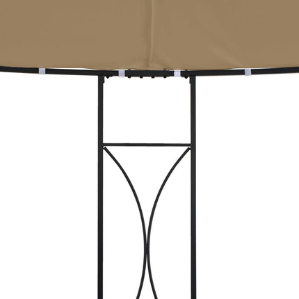 Paviljong 300x290 cm taupe rund