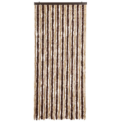 Insektsdraperi beige och ljusbrun 90x200 cm chenille
