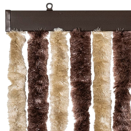 Insektsdraperi beige och ljusbrun 90x200 cm chenille