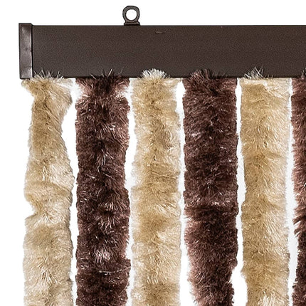 Insektsdraperi beige och ljusbrun 118x220 cm chenille