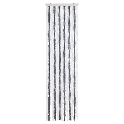 Insektsdraperi grå och vit 56x200 cm chenille