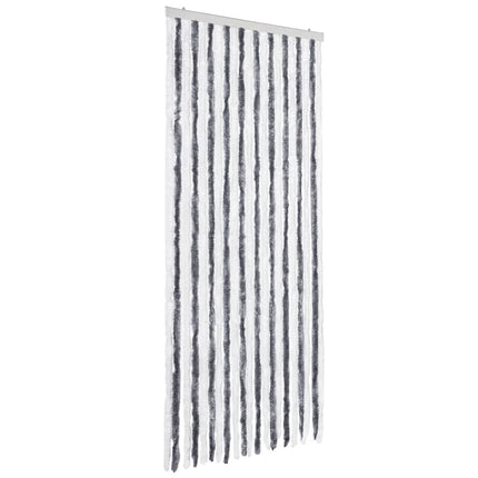 Insektsdraperi grå och vit 90x200 cm chenille